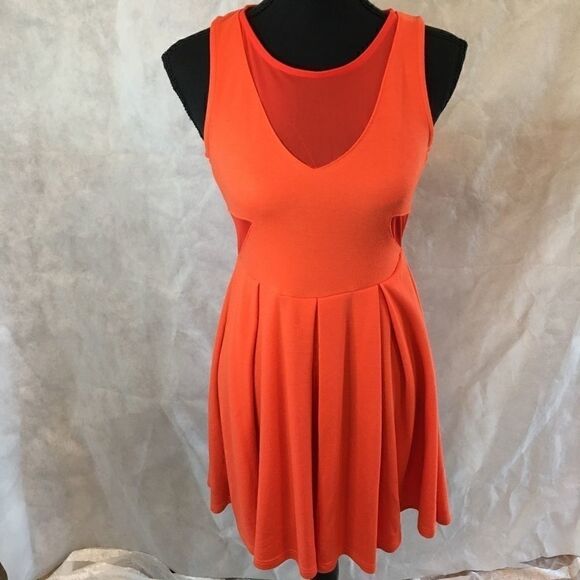 Soprano sz m orange dress cutout with lace - Picture 6 of 7